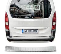 RECAMBO | Protector de Parachoques Trasero | Compatible con Peugeot Rifter | a Partir de 2018 | Acero Inoxidable Mate | Protección Borde de Carga