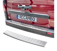 Recambo | Protector de Parachoques Trasero | Compatible con Renault Trafic III | a Partir de 2014 | Acero Inoxidable Mate | Protección Borde de Carga