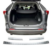 RECAMBO | Protector de Parachoques Trasero | Compatible con Toyota Rav4 V | a Partir de 2018 | Acero Inoxidable Mate | Interior y Exterior | Protección Borde de Carga