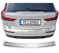 RECAMBO | Protector de Parachoques Trasero | Compatible con Volvo V60 2 | a Partir de 2018 | Acero Inoxidable Cromado | Protección Borde de Carga