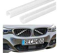 RECAMBO Rejilla de Rejilla Cubre Radiador, Rejilla Frontal, Barra de Rejilla en V, Compatible con BMW Serie 1, 2, 5, E60, E61, F44 F52, Color Blanco
