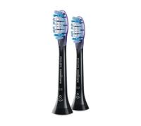 Philips Sonicare G3 Premium Gum Care, cabezales de cepillo dental de repuesto originales, negro, paquete de 2, HX9052/88