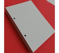 Recarga de 200 hojas (400 páginas) - 2 agujeros - A5 14,5 x 20,5 cm - Cuadros 5 mm - DIN A5 2 agujeros - para carpeta A5 con 2 anillas separadas 8 cm.