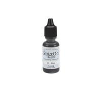 Recarga de almohadilla de tinta - STAZON TSUKINEKO - Negro Azabache - Multicolor