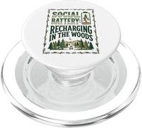 Recarga de batería Social en el Bosque Divertido Arte de Camping PopSockets PopGrip para MagSafe
