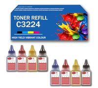 Recarga de cartucho de tóner compatible C3224 Tóner en polvo para impresora Lexmark C3224 C3326 MC3224 MC3326 C3224dw C3326dw C3426dw MC3224adwe MC3224dwe MC3224i MC3326adwe MC3326i,8PCS-3000 Pages