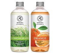 Recarga de Difusors 2x500ml - Aroma Naranja & Limoncillo - Fragancias de Ambiente Intensas y Duraderas - Mejor para de Ambiente - Difusor - SPA - Hogar - Cocina - Baño - Fintess