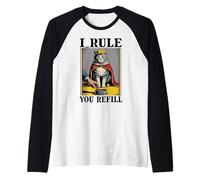 Recarga de repuesto para gatos, gato divertido, amante de los gatos Camiseta Manga Raglan