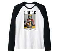 Recarga de repuesto para gatos, gato divertido, amante de los gatos Camiseta Manga Raglan