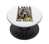 Recarga de repuesto para gatos, gato divertido, amante de los gatos PopSockets PopGrip Adhesivo