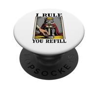 Recarga de repuesto para gatos, gato divertido, amante de los gatos PopSockets PopGrip Adhesivo