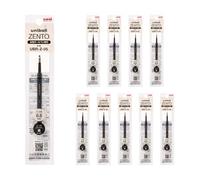 Uniball ZENTO - Recambio de tinta a base de agua UBR-Z-05, punta fina de 0,5 mm, negro, compatible con bolígrafos Uniball ZENTO, UBRZ05.24, paquete de 10