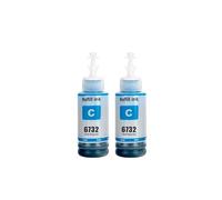 Recarga de Tinta de Tinte a Granel Compatible para L805 L850 L810 L800 L1800 Impresoras T673 T6731(2Bottle-C)