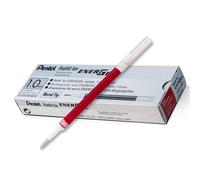 Recarga de tinta Pentel para bol grafo de gel l quido BL60 EnerGel, punta met lica de 1,0 mm, tinta roja, caja de 12 (LR10-B-12)