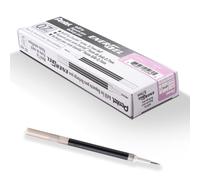 Recarga de tinta Pentel para bol grafos de gel EnerGel y Lancelot (0,7 mm), punta met lica rosa, paquete de 12 (LR7-P)