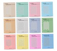 Recarga del sistemas de presupuesto de 6 agujeros, 48pcs A6 Savings Challenge Presupuesto Planificador de, 2 en 1 carpeta de ahorro de dinero con desafío, sobres de efectivo con cremallera