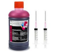 Recarga Universal de Tinta colorante HG de 250 ml/Botella for Impresora HP 178, 655, 364, 564, 711, 920, 932, 933, 934, 935, 950, 951, 952, 953 y 955(Magenta)