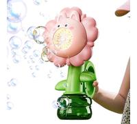 Recargable Bubble Blower, Interactive Flower Toy, Colorful Light Machine, Kids Yard Camping Pool Fun, Indoor Outdoor Playtime Entertainment, Activity Gear for Children, Family, Friends, 28 x 15,5 cm