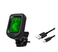 Recargable con Clip, Afinador Electrónico para Guitarra, Bajo, Ukelele, Violín, Mandolina, Banjo Todos los Instrumentos