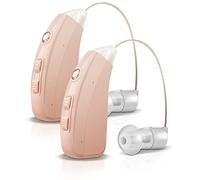 Recargable: par de dispositivos personales digitales BTE premium con 4 modos de programa Reducción de ruido y retroalimentación y carga rápida para personas mayores y adultos mayores