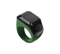 Recargable para contador Tasbih para anillo, impermeable, digital, para recordatorio de Zikr con para visualización, 30 días en espera, para .4, para oración musulmana y meditación (verde, 18 mm)