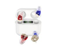 Recargable para personas mayores - Pareja personal digital (CIC) PSAP Intraauricular con calidad de sonido superior, reducción inteligente del sonido, visualización de potencia