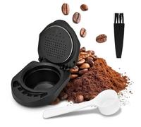 Recargable Reutilizable Cápsula Adaptador for Dolce Gusto | Adaptador De Conversión De Cápsulas De Café Con Cuchara Y Cepillo, Cápsula for Piccolo Xs/Genio S Plus/Genio S/Edg305/Edg260