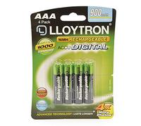 Recargables marca Lloytron modelo Rechargeable Accudigital AAA Ni-MH Batteries 900mAh - 4 Pack