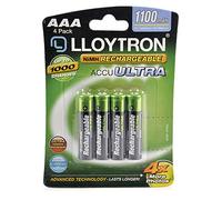Recargables Marca Lloytron Modelo Rechargeable Accuultra AAA Ni-MH Batteries 1100mAh - 4 Pack