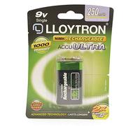 Recargables marca Lloytron modelo Rechargeable PP3 9V Ni-MH Batteries 250mAh