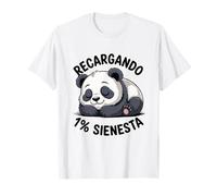 RECARGANDO 1 Percent Siesta Panda Durmiendo Espalda Patas Camiseta