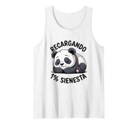 RECARGANDO 1 Percent Siesta Panda Durmiendo Espalda Patas Camiseta sin Mangas