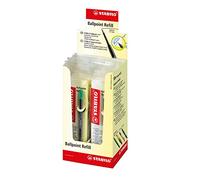 Recargas para bolígrafos STABILO - Caja con 10 recargas color verde