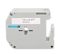 Recargas para rotuladoras Entintado Uniforme Alta tenacidad Calidad de impresión transparente Cinta para máquina etiquetadora para impresora PT65 PT70 PT80 12 mm de ancho 8 m de (mk12mm texto negro