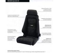 Recaro RC041000S08 Specialist L Asiento Ergonómico de Dinámica a Medida Encargo de Piel Artificial para Piloto y Copiloto