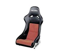 Recaro Spain RC070770886 Pole Position Asiento Tipo Baquet Deportivo de Piel Artificial para Piloto y Copiloto, Negro/Dinamica Rojo