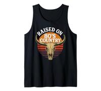 Recaudado en los años 80 Country Music Bull Vintage Retro Estilo Occidental Camiseta sin Mangas