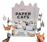 Reccisokz 100 hojas Origami Kit for DIY Paper Cats, Papel origami gatos, Papel origami, 3D Anti-Stress and Desk Decoration, Gift for Cat Lovers