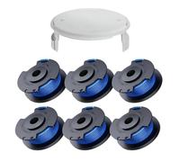 Reccisokz 6 Piezas De Hilo Para Desbrozadora Con Tapa, Hilo De Nailon Mejorado, Antidesgarro, Recambio Universal Para CortacéSped