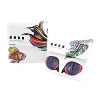 Reccisokz Bolsas de Ceniza 2 de Bolsillo Blancas - PVC Resistente al Fuego - Sin olores - Compacto portátil - Pez Arco Iris de diseño Exclusivo y Gato psicodélico (Pez arcoiris y gato psicodélico)