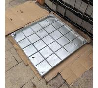 Reced - Tapa de tanque séptico de hormigón con mango de acero inoxidable, cubierta de acceso seguro para sistemas sépticos, construcción resistente para un uso duradero