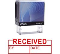 RECEIVED BY DATE Sello Auto entintado goma Oficina Colop personalizada P20 Papelería Mini Stamper