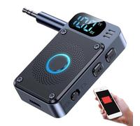 Receiver Adapter, Wireless Radio Converter, 2,24 x 1,34 x 0,55 pulgadas, Digital Display Interface 3,5 mm AUX Jack, Audio Transmitter for Car Travel Headphone Smartphone Use