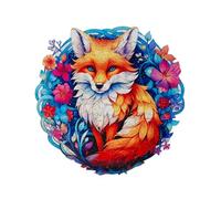 Recent Toys Rompecabezas de madera de zorro para adultos y niños, tamaño grande: 28 x 27,5 cm, viene con caja de regalo