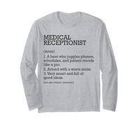 Recepcionista Médico Definición de Trabajo Personalizado Divertido Manga Larga