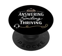 Recepcionista Vida Humor Oficina de Apoyo Administrativo PopSockets PopGrip Adhesivo