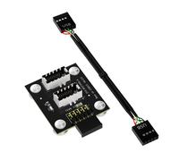 ReceptáCulo de Panel Frontal USB 3.1 Doble Clave-A Tipo-E una 2.0 Conector Placa Base 9 Adaptador ExtensióN Cable Macho
