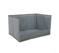 Receptáculo plegable portátil para cachorros con interior a prueba de fugas y lados elevados para mantener la limpieza en salones, verandas y porches (gris S)