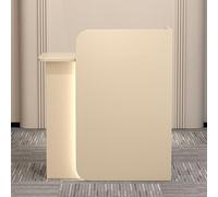 Reception Desk Negotiation Table Computer Cabinet with Cable Management Welcome Table & Checkout Counter for Stores Lobbies Lounges BarsApricot Color 60 x 45 cm