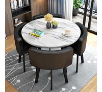 Reception Desk Negotiation Table Round Dining Table for 4 Negro Color Moderno Conferencia Muebles Oficina y Uso Hogar Diseño Elegante y Funcional